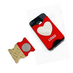 Silicone Card Holder with Mirror for Phone