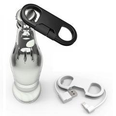 Multifuctional Charger Cable with Bottle Opener Keychain
