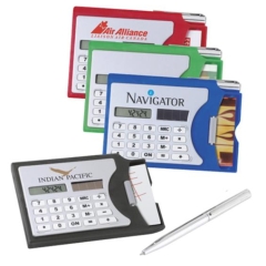 Business Card Holder with Calculator
